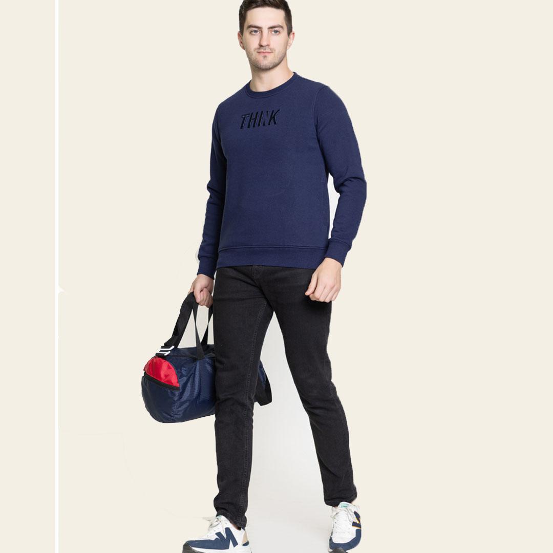 Navy Round Neck Sweatshirt