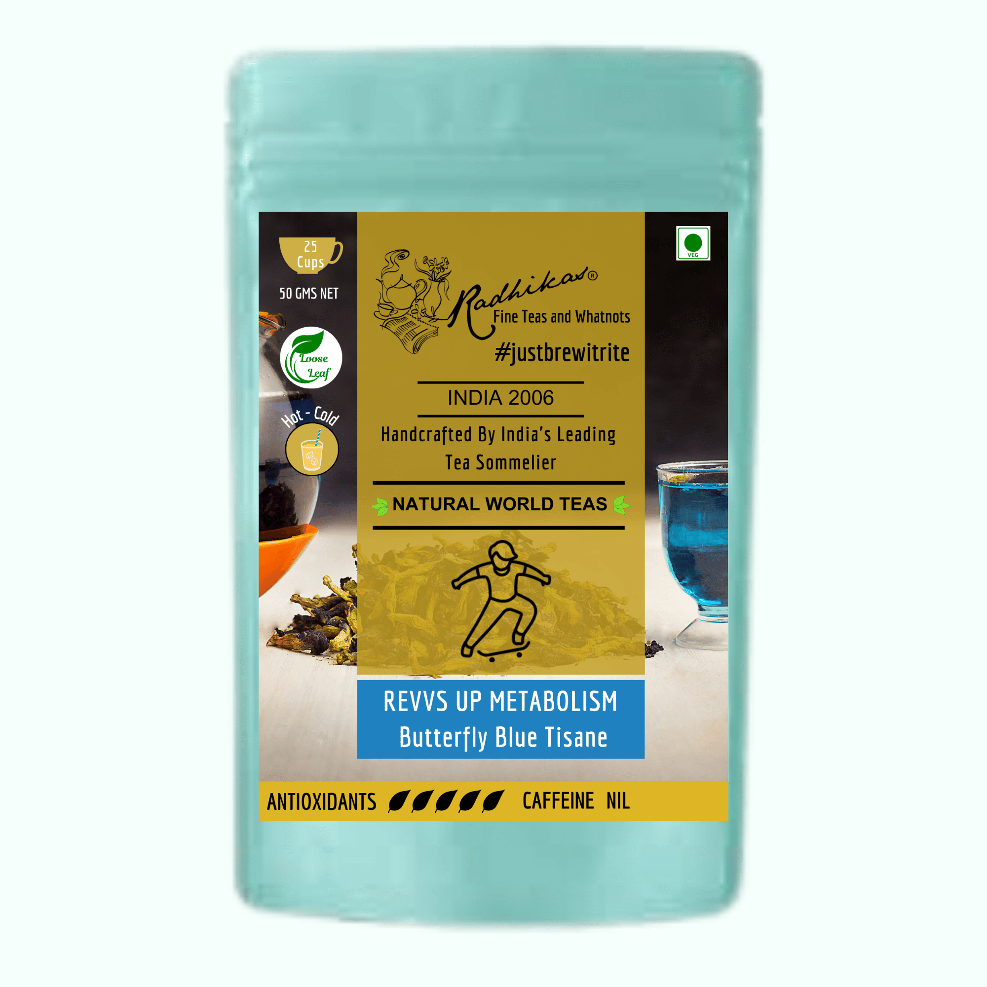 REVVS UP METABOLISM Butterfly Blue Tisane - A Magical and Colorful Drink