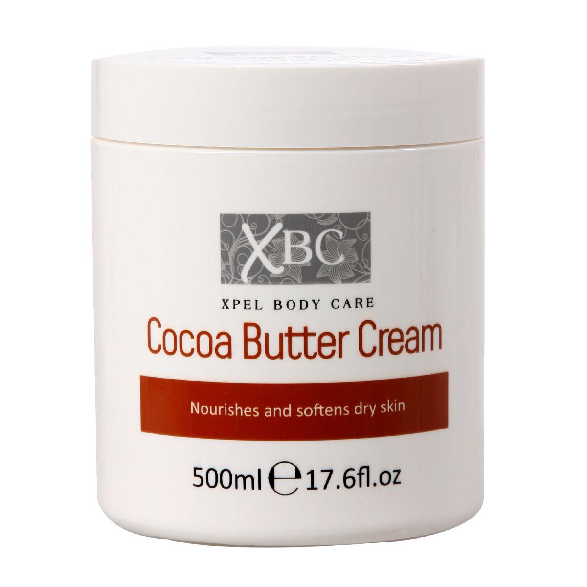 Xpel Marketing Cocoa Butter Cream Body Cream with Cocoa Seed Butter for Women & Men with Dry Skin for All Seasons, Nourishes & Softens Skin 500 ml