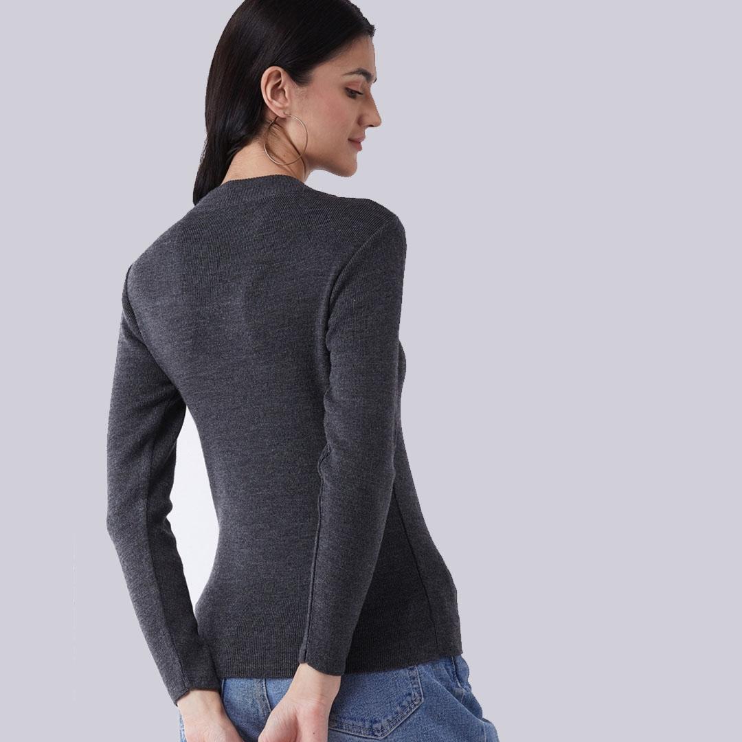 Charcoal Solid Pullover