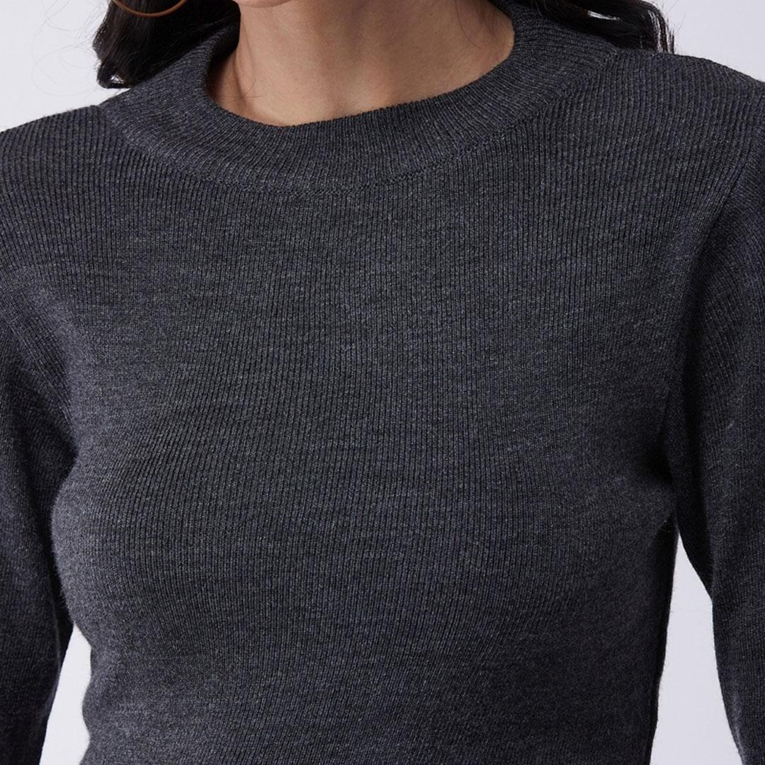 Charcoal Solid Pullover