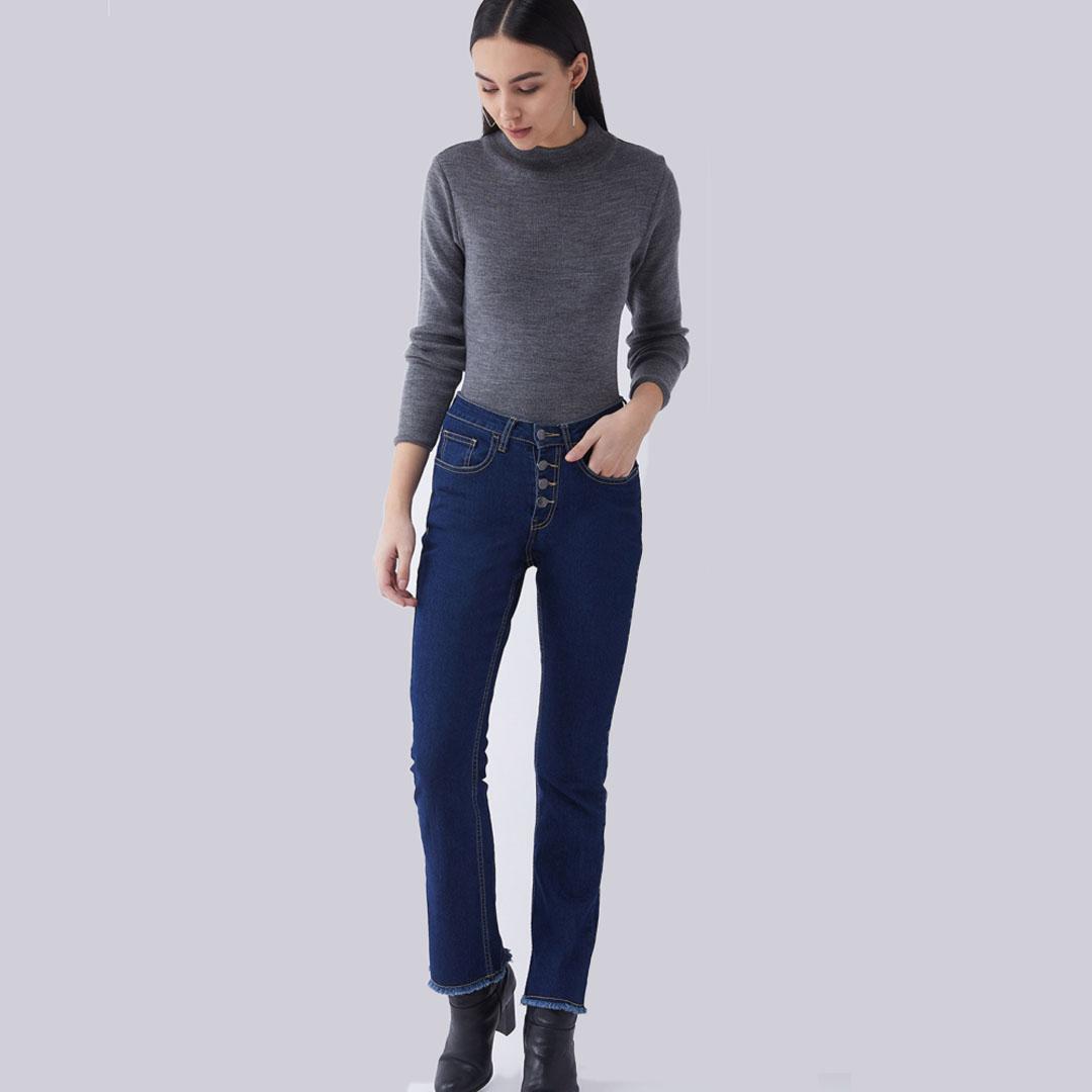 Dark Grey Solid Pullover