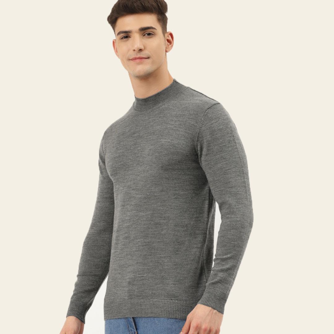 Dark Grey Solid Pullover