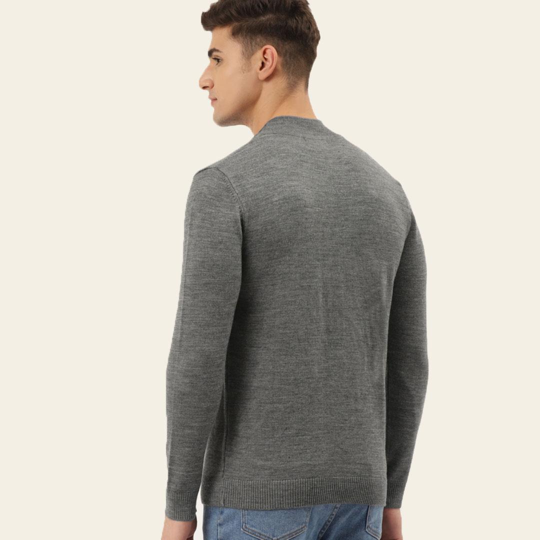 Dark Grey Solid Pullover