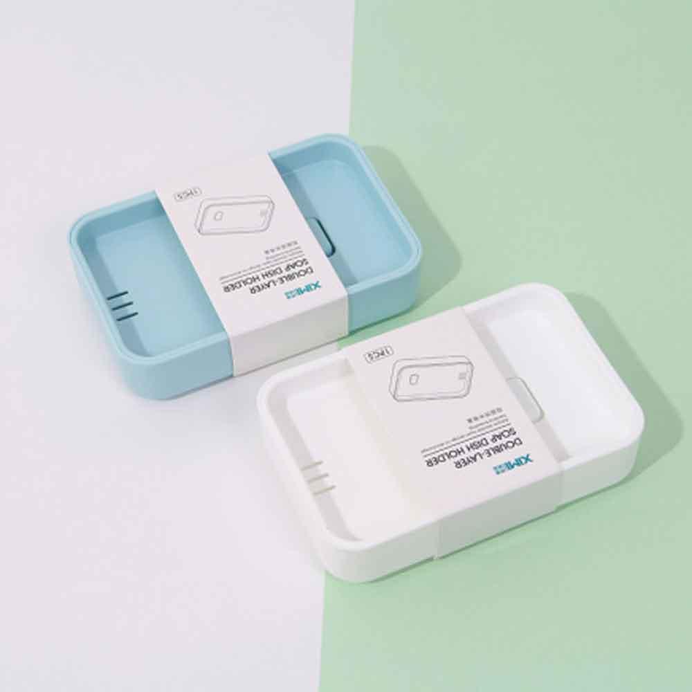 XIMI VOGUE™ Double-Layer Soap Dish Holder with Strain