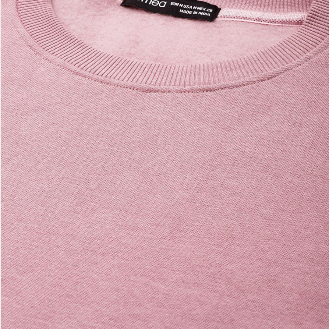 Dusty Pink Coloured Solid Sweatshirt