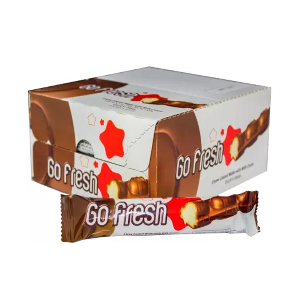 Gofresh Chocolate Coated With Milk Cream Wafers (24 x 25 g)