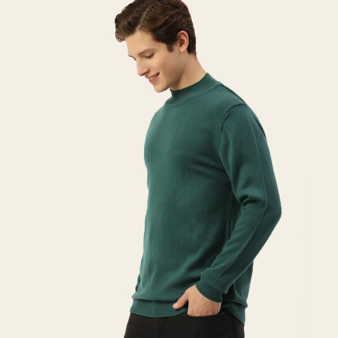 Green Solid Pullover