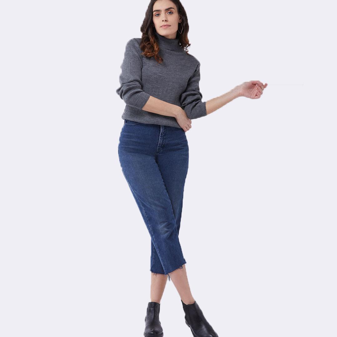 Dark Grey High neck Pullover