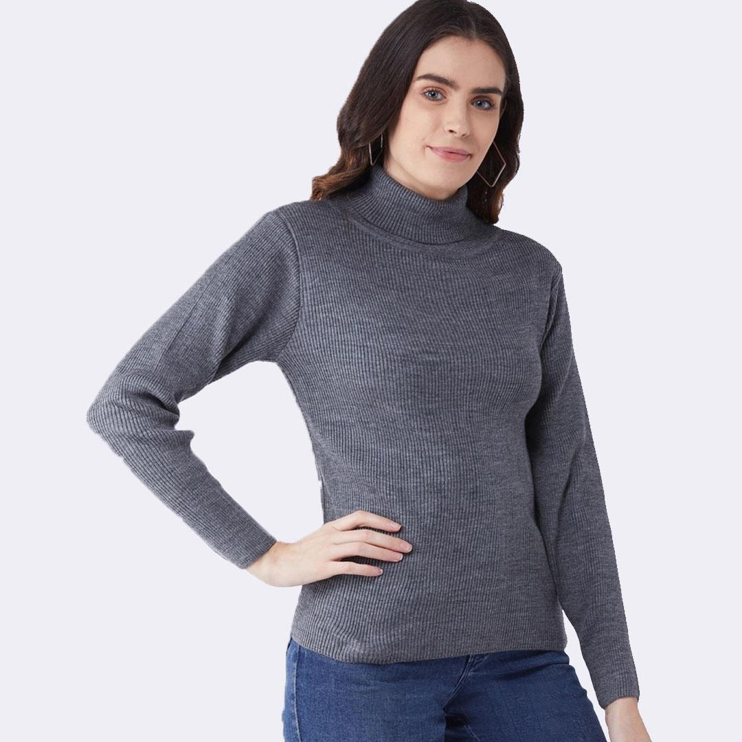 Dark Grey High neck Pullover