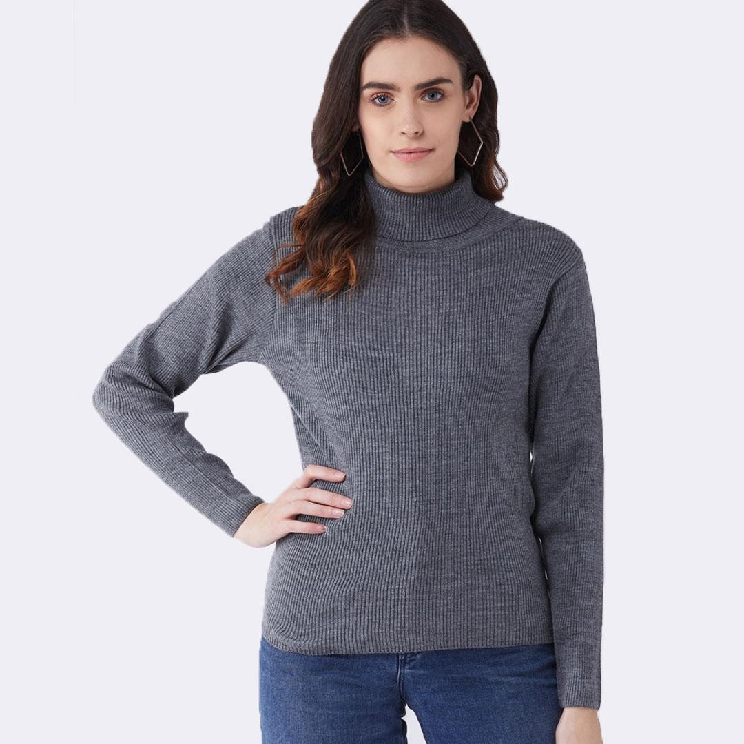 Dark Grey High neck Pullover