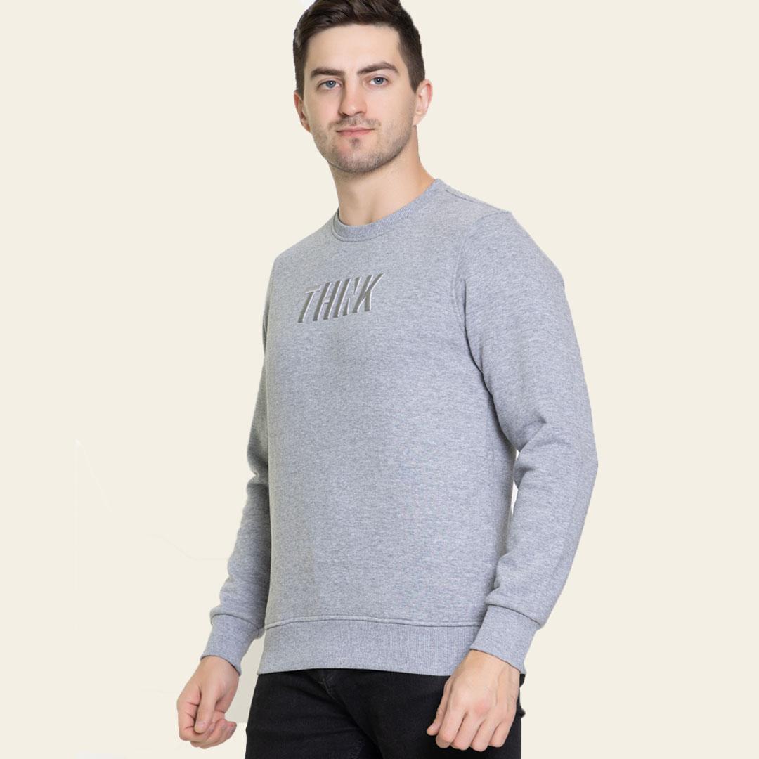 Grey Round Neck Sweatshirt