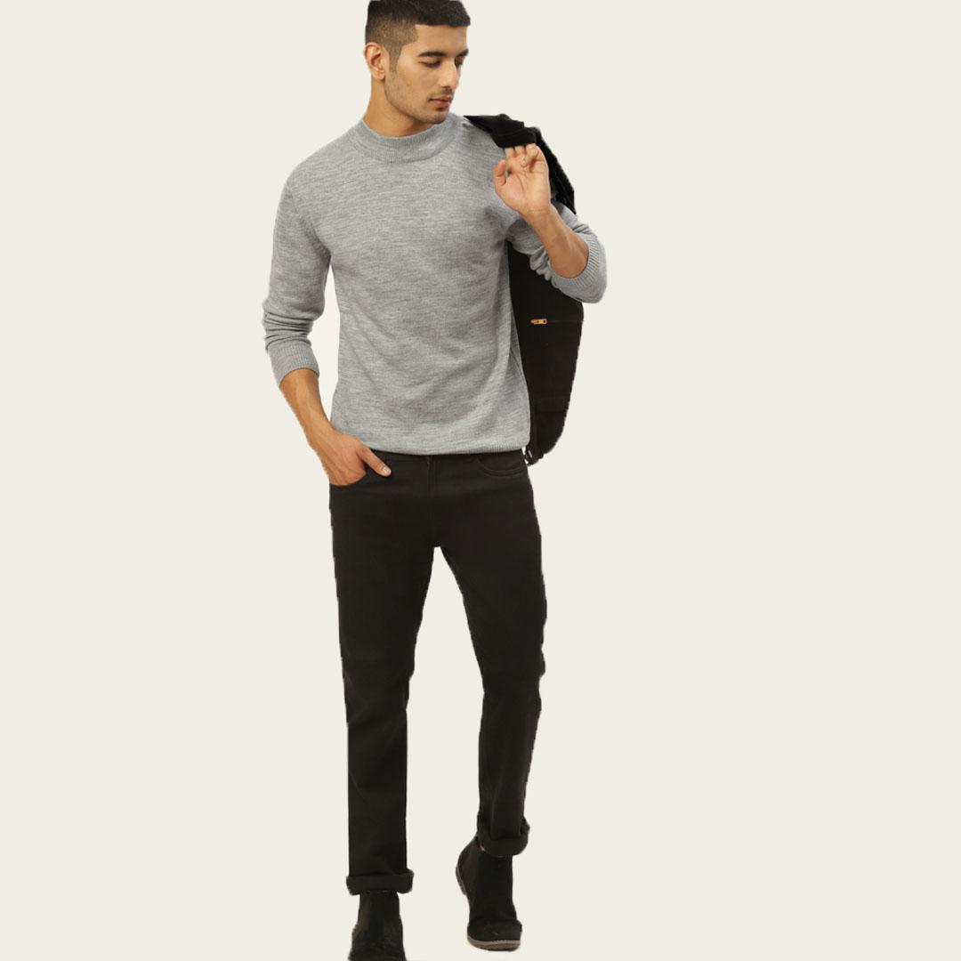 Charcoal Solid Pullover