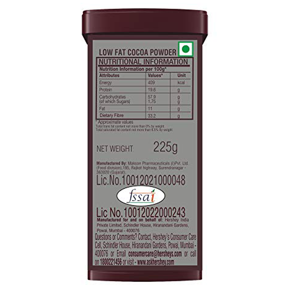 HERSHEYS PWDR COCOA 225GM
