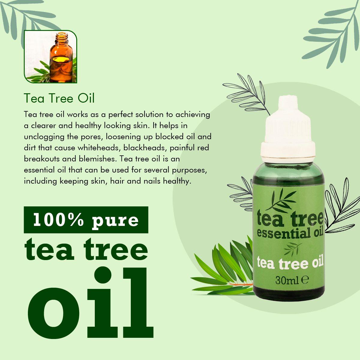 Tea Tree Oil | Tea Tree Essential Oil for Hair, Skin and Face Care - 100% Pure (30 ml)