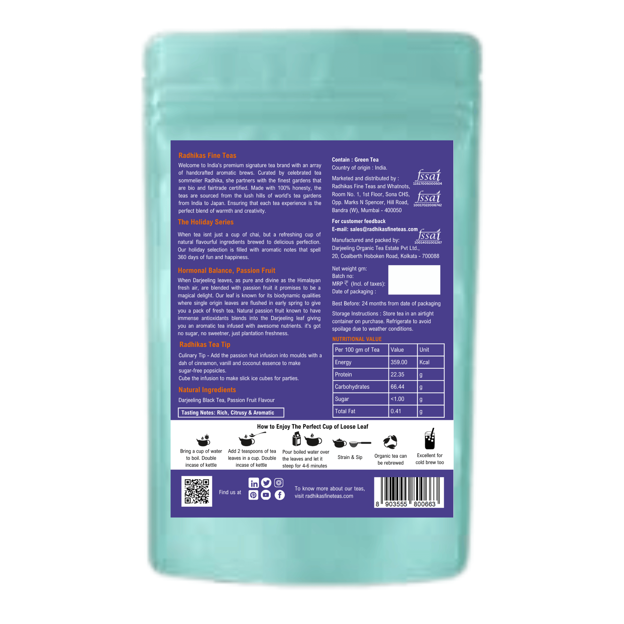 HORMONAL BALANCE Passion Fruit Darjeeling Leaf
