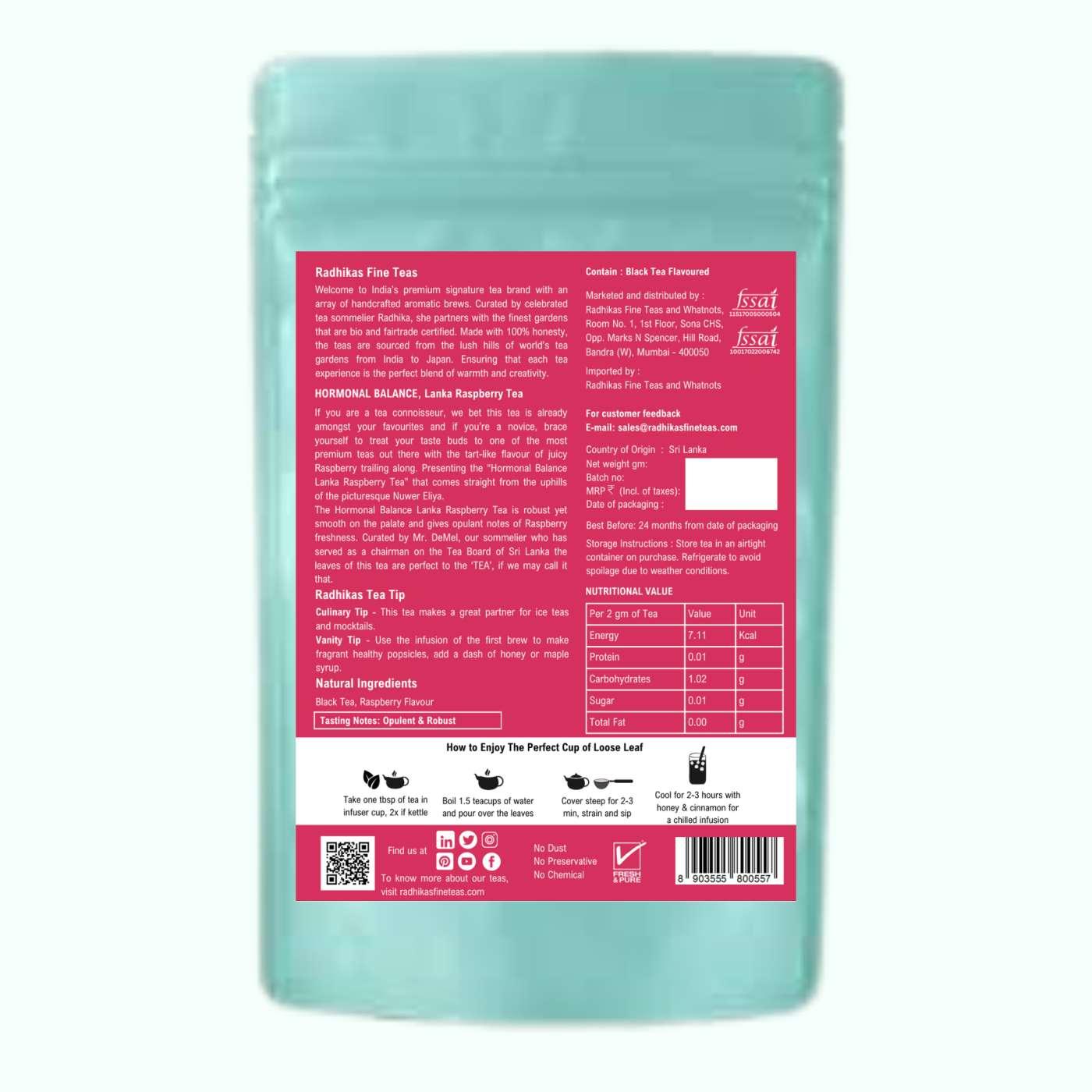 HORMONAL BALANCE Lanka Raspberry Tea