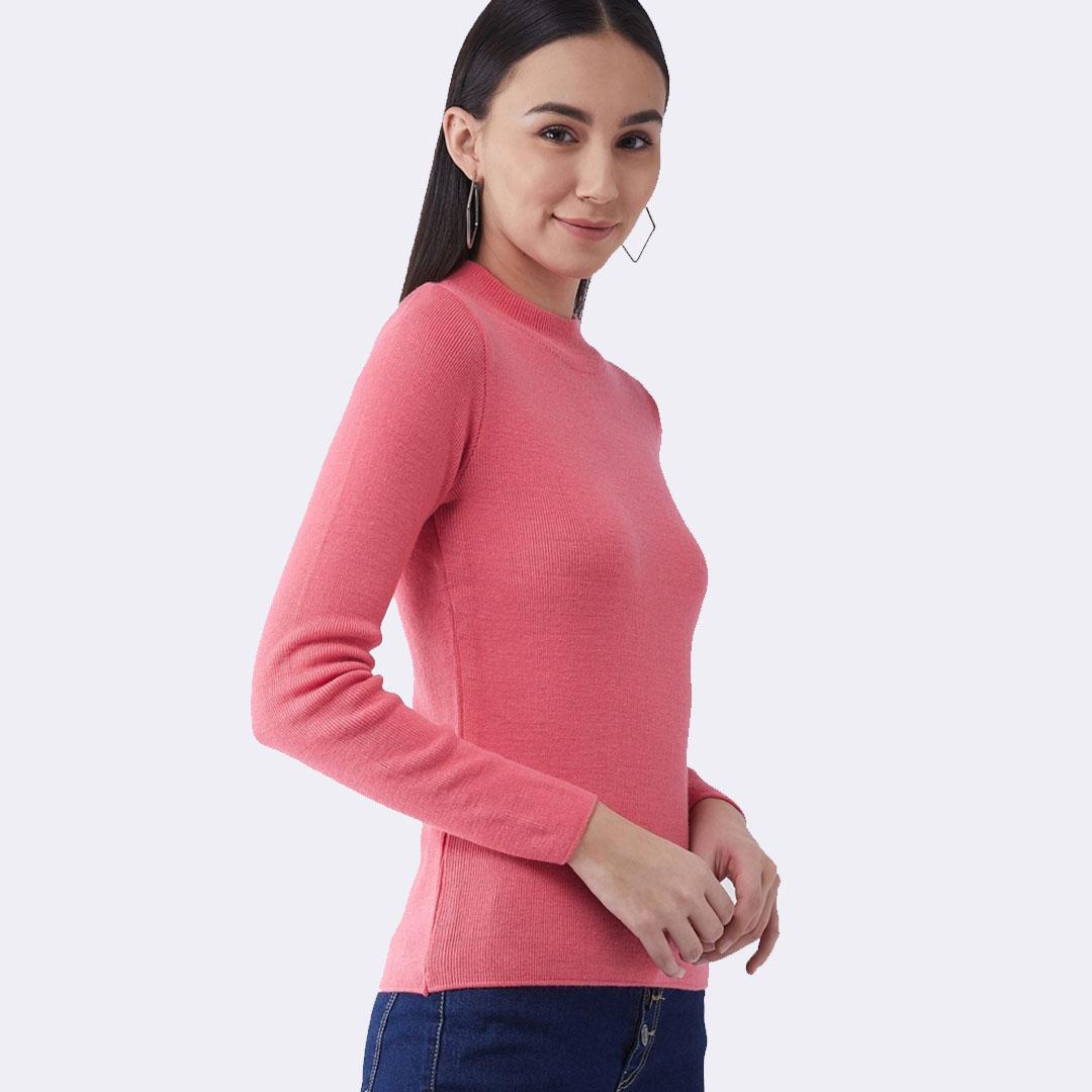 Hot Pink Solid Pullover
