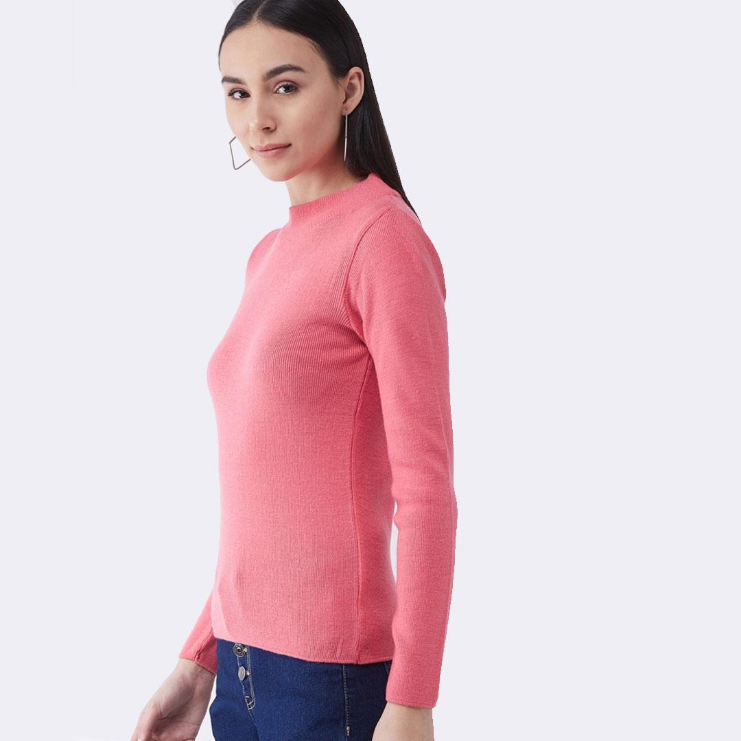 Hot Pink Solid Pullover