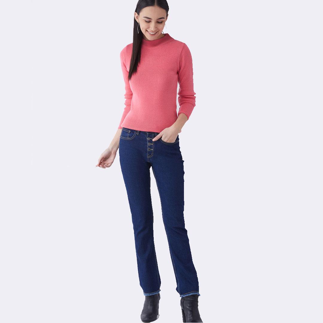 Hot Pink Solid Pullover