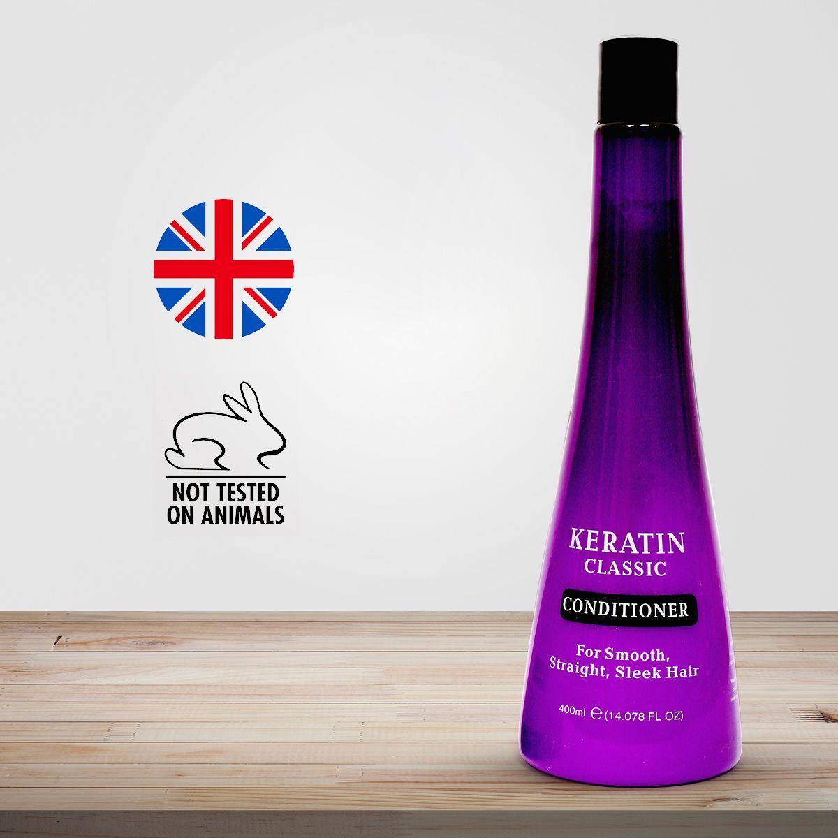 Xpel Marketing Keratin Classic Hair Conditioner For Dry & Frizzy Hair, with Keratin for Smooth, Straight, Sleek Hair - 400ml - For All Hair Types