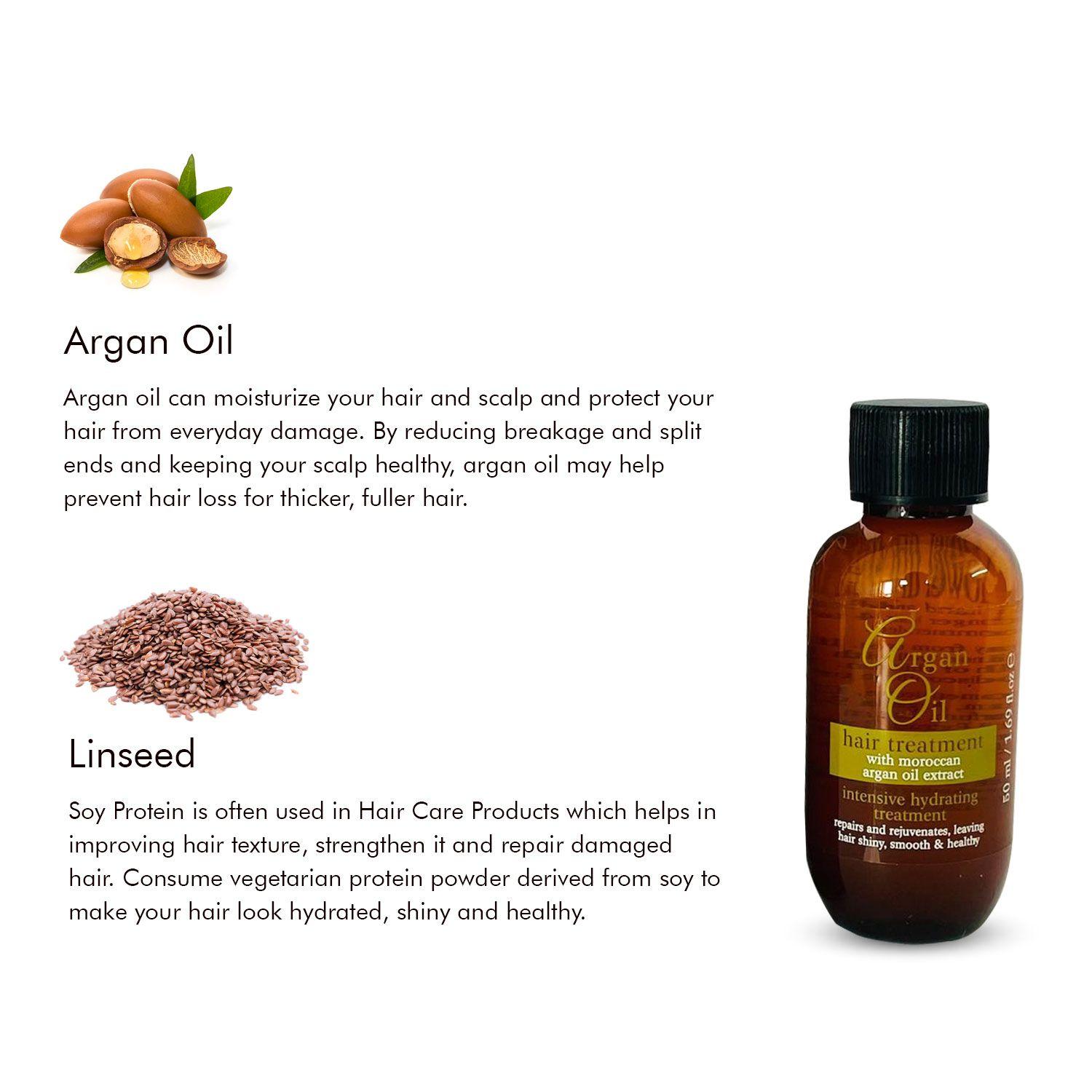Xpel Marketing Argan Oil Hair Treatment Hair Oil 50ml with Moroccan Argan Oil and Vit. E, Hair Fall & Frizz Control, Protect your hair - For All Hair Types