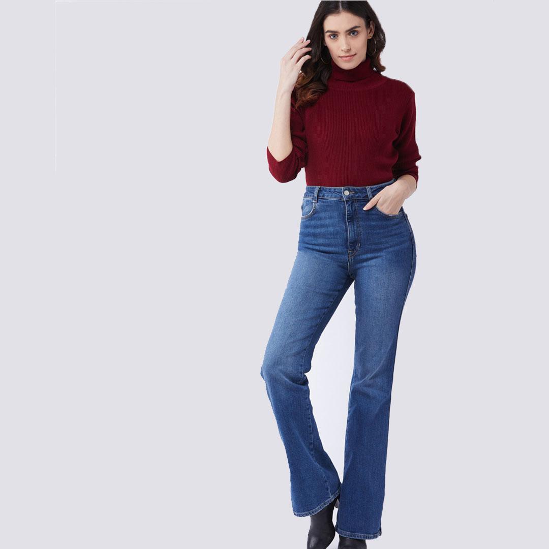 Maroon High Neck Pullover
