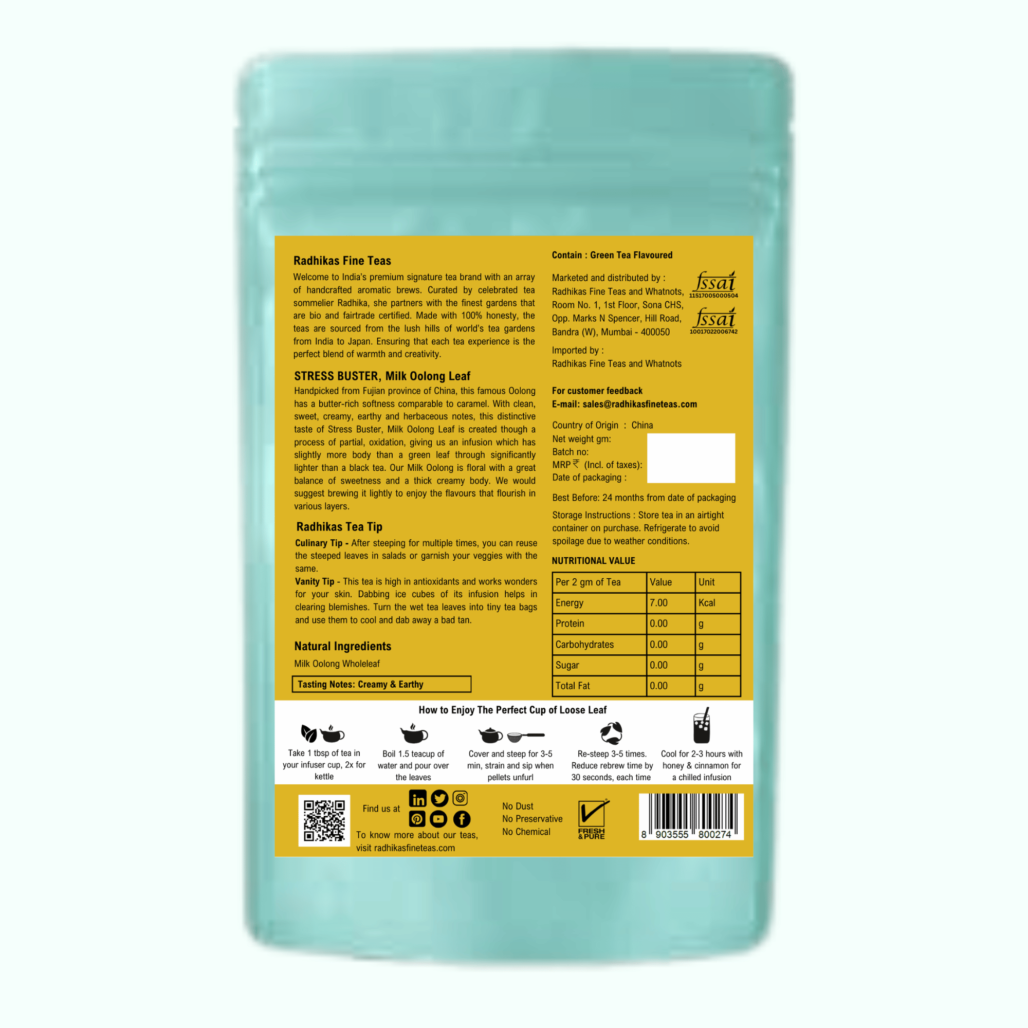 STRESS BUSTER Milk Oolong Leaf