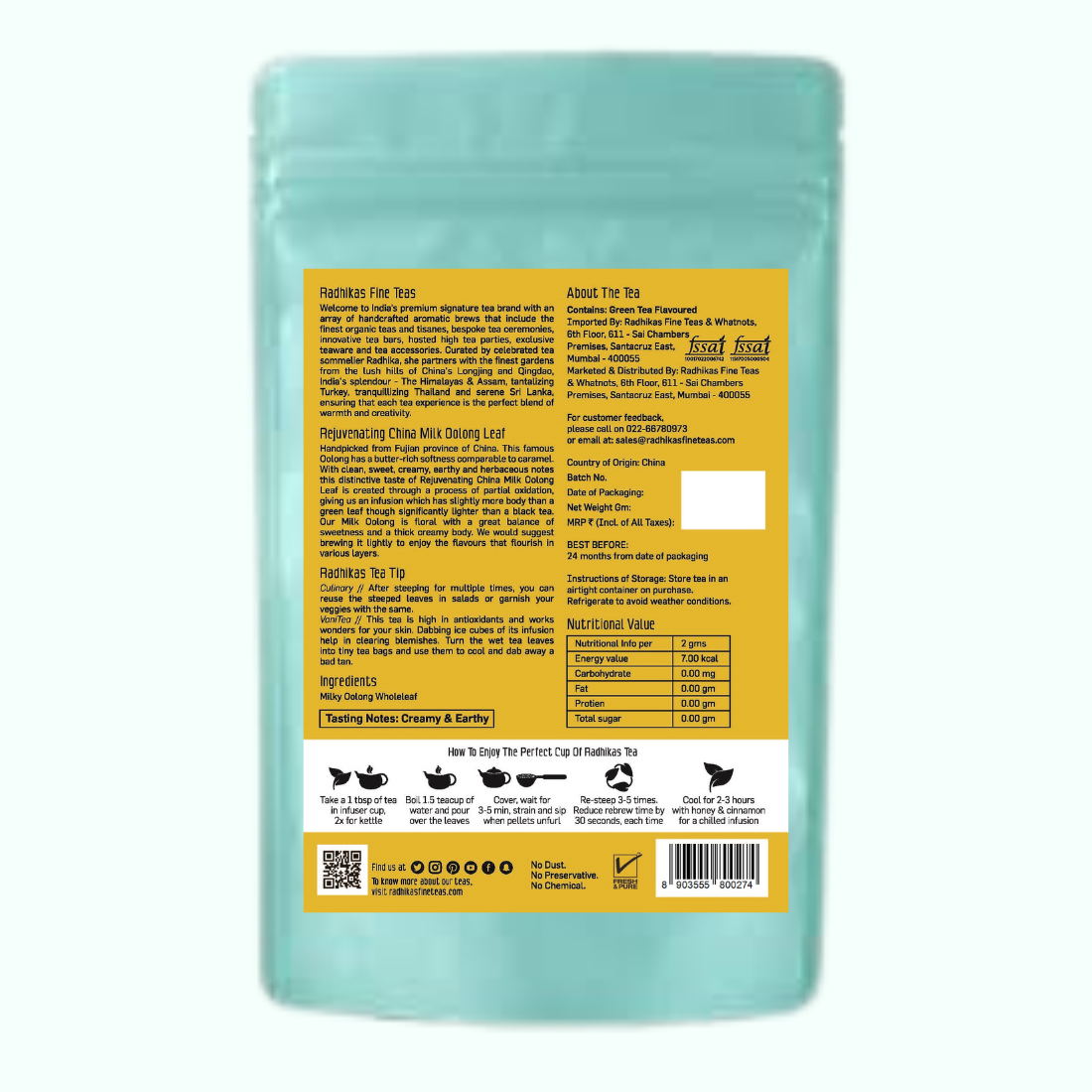 REJUVENATING China Milk Oolong Leaf 