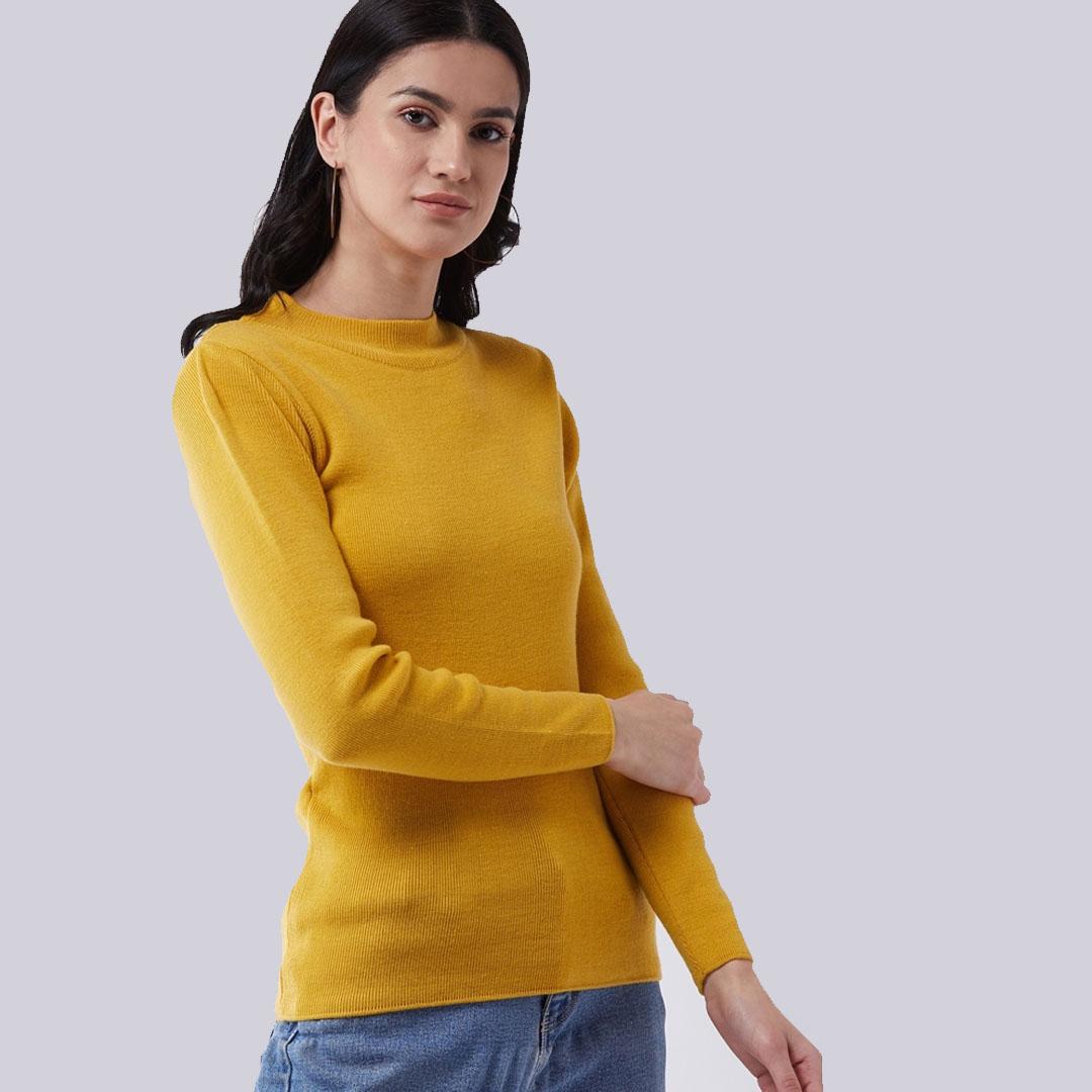 Mustard Solid Pullover