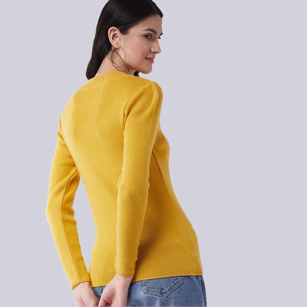 Mustard Solid Pullover