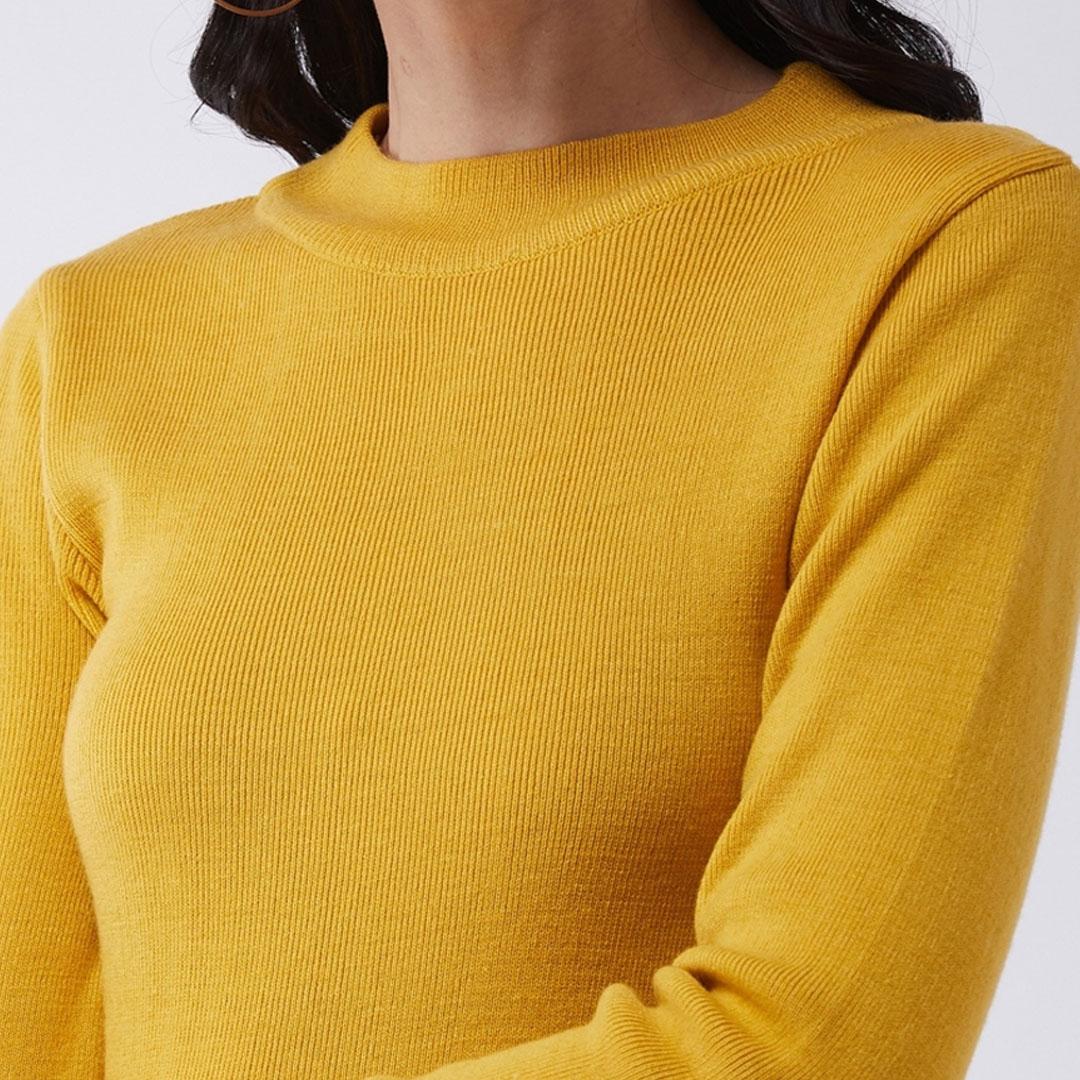 Mustard Solid Pullover