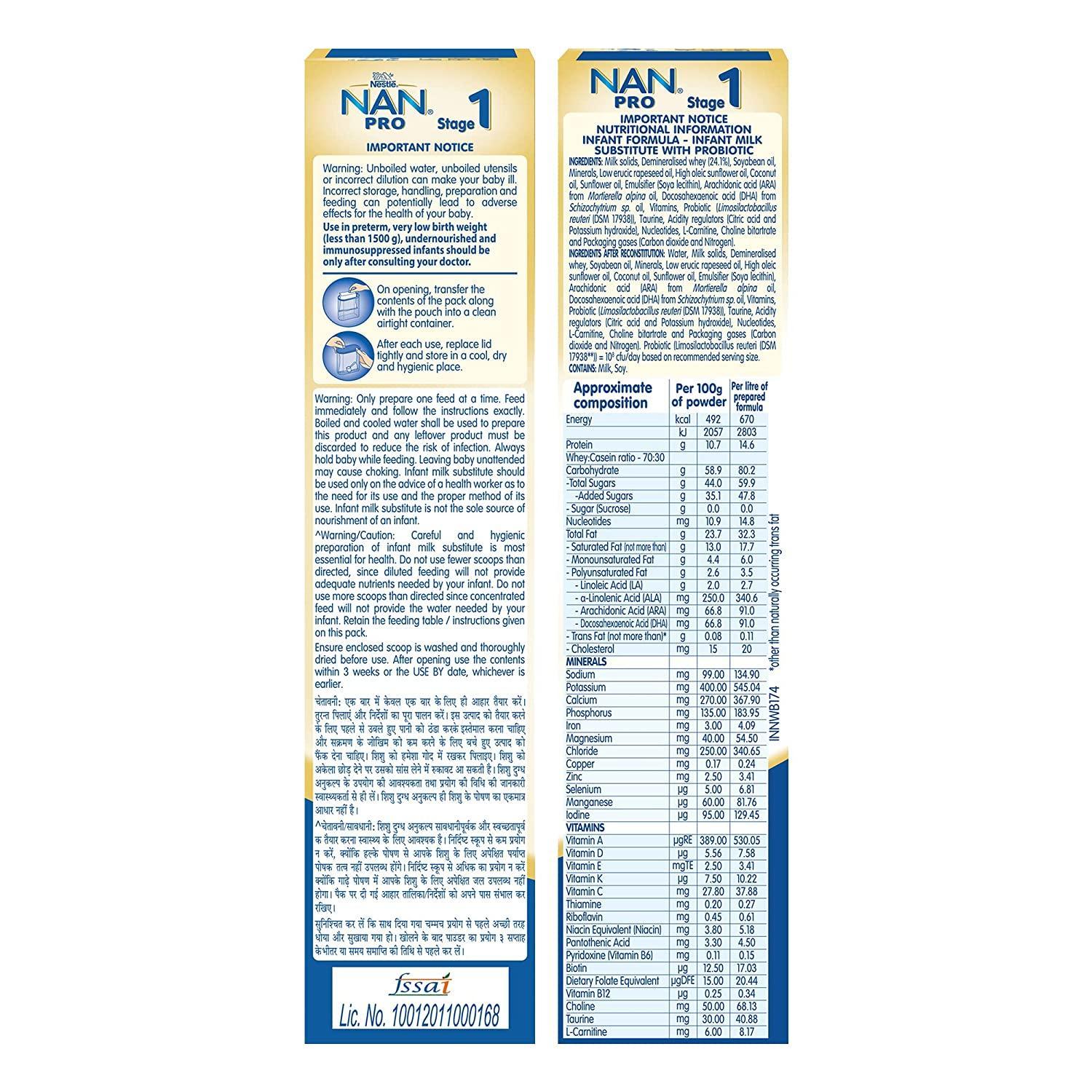 eMoolo Digital Logistics > Groceries & Gourmet Foods > NESTLE INFANTS MILK  POWDER 400g,NAN PRO 1 ,OPTIPRO,DHA-ARA,BIRTH TO 6 MONTHS BY NESTLE