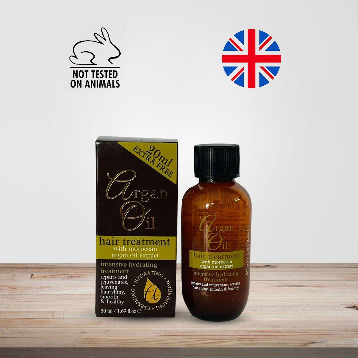 Xpel Marketing Argan Oil Hair Treatment Hair Oil 50ml with Moroccan Argan Oil and Vit. E, Hair Fall & Frizz Control, Protect your hair - For All Hair Types