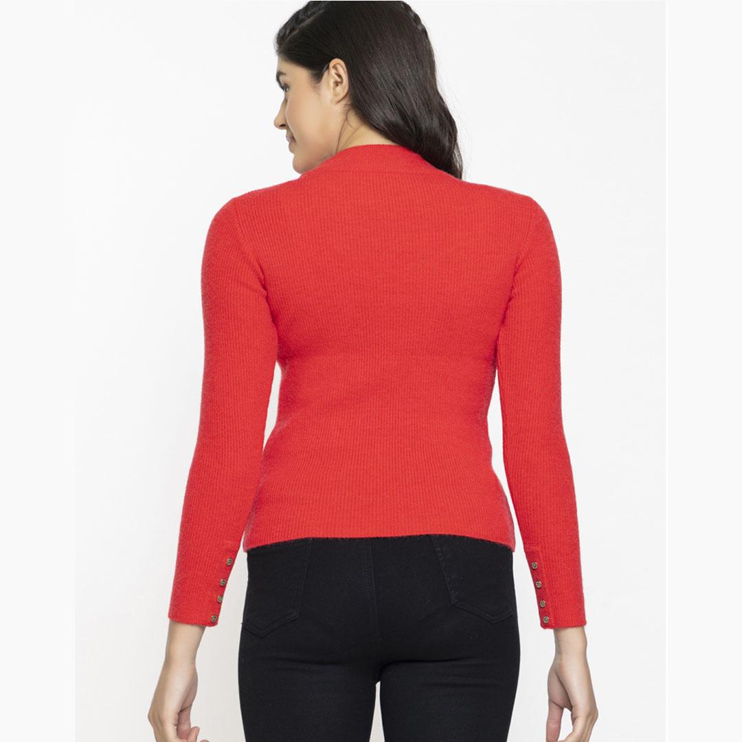 Red Solid Pullover