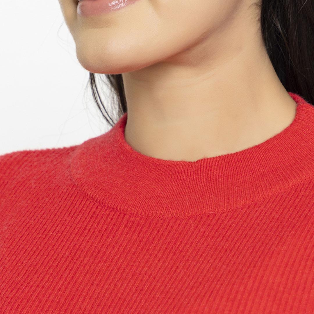 Red Solid Pullover