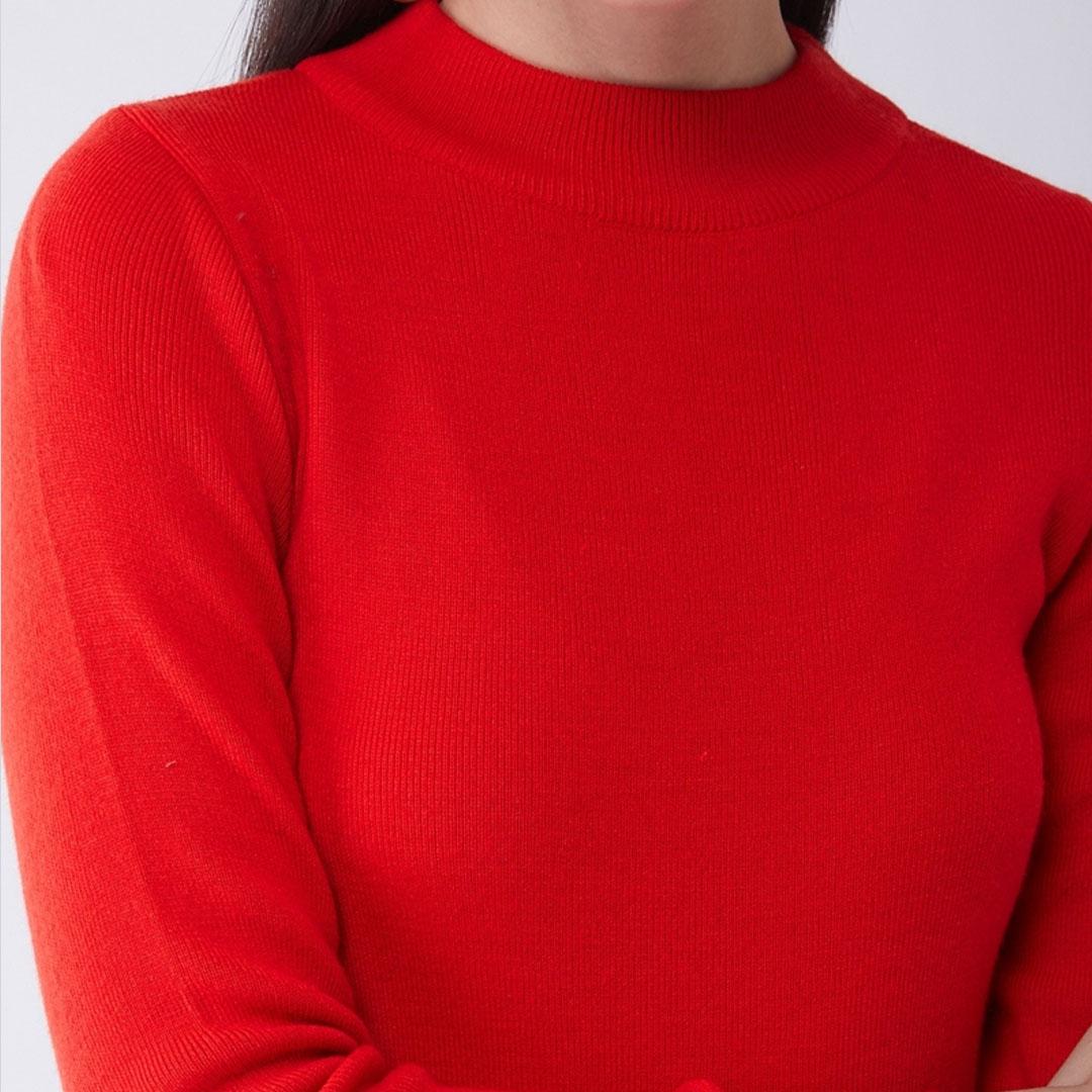 Red Solid Pullover