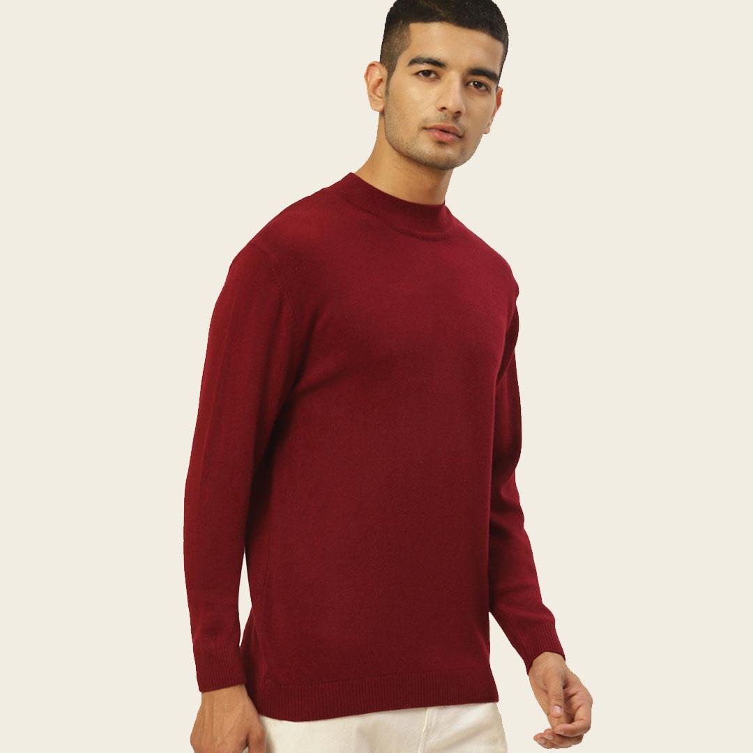 Maroon Solid Pullover