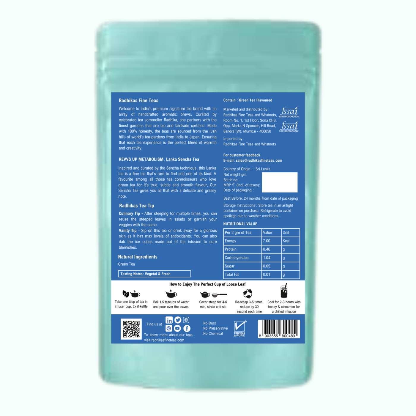 REVVS UP METABOLISM Lanka Sencha Tea