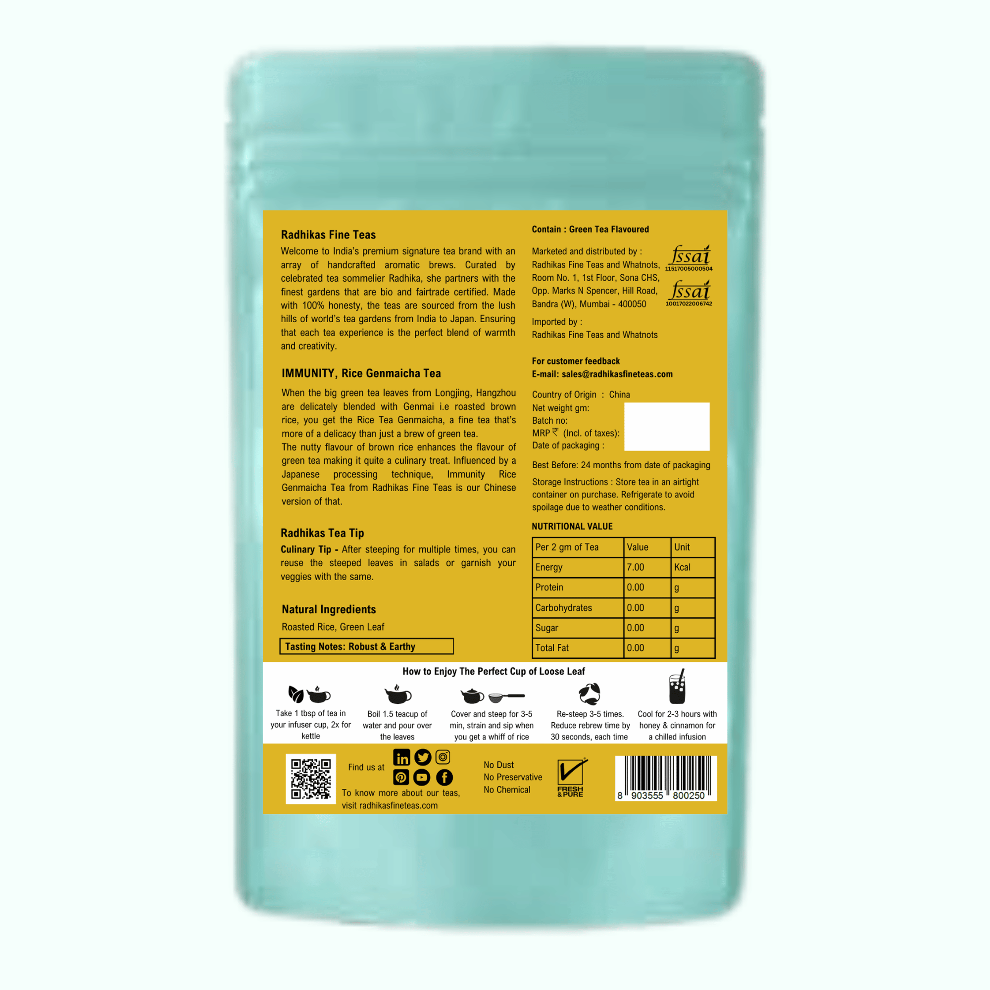 IMMUNITY Rice Genmaicha Tea
