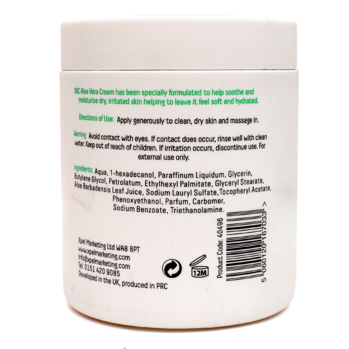Xpel Marketing Aloe Vera Body Cream with Aloe Vera for Women & Men with Dry Skin for All Seasons, Soothes, Softens & Moisturises Skin 500 ml