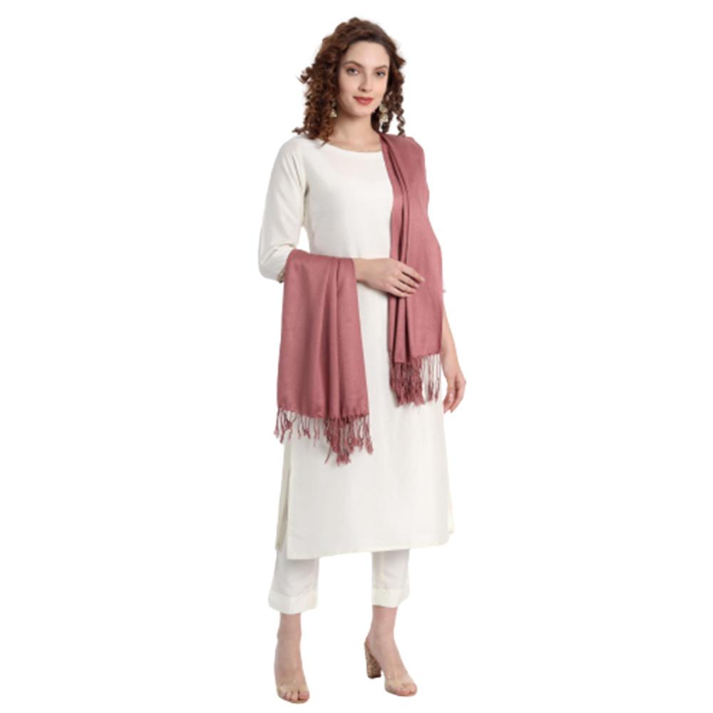 Hemkunt Fabrics  Viscose Peach Women Stole