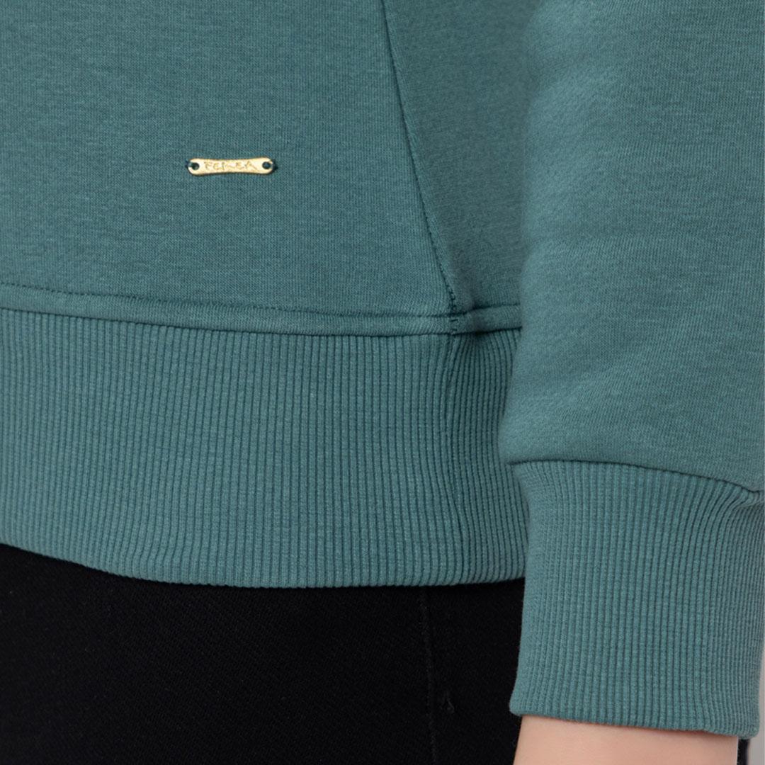 Teal Coloured Solid Sweatshirt