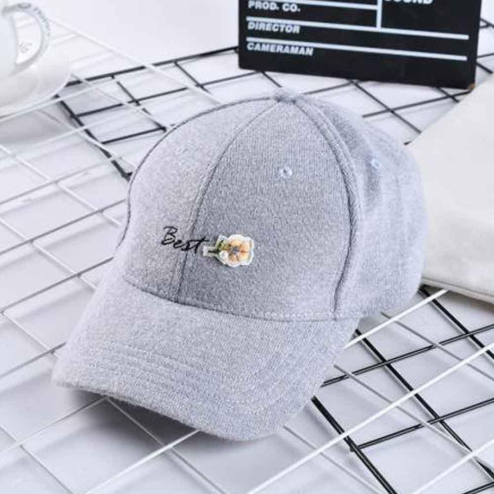 XimiVogue Knitted Baseball Cap(Bluish Gray)