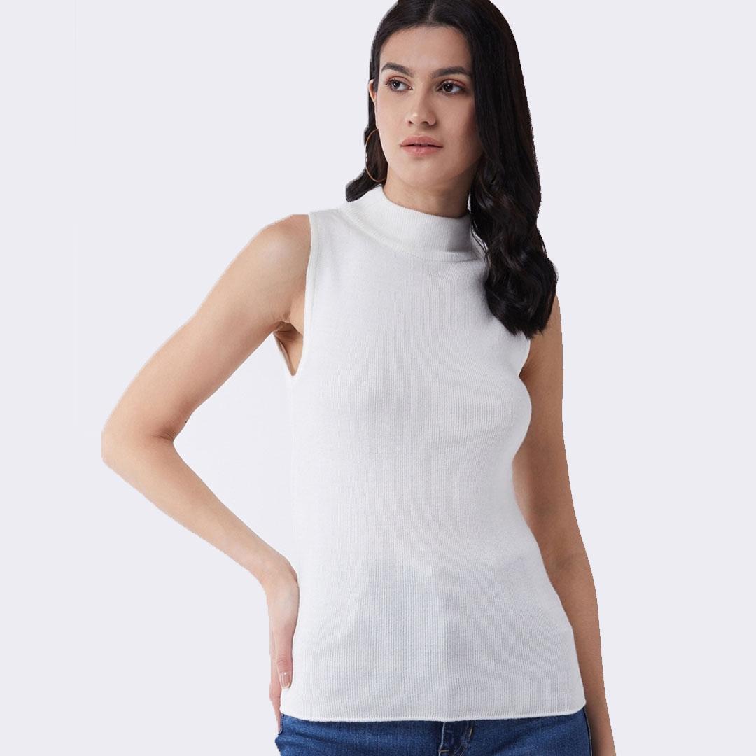 WOMEN SLEEVELESS SWEATER