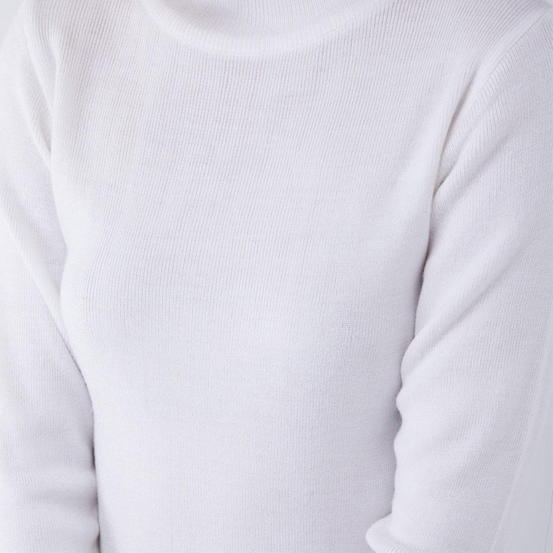 White Solid Pullover