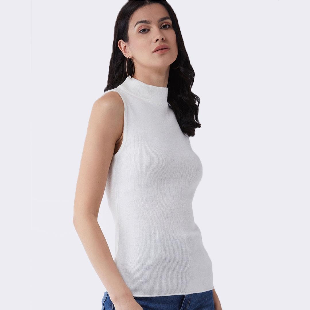 WOMEN SLEEVELESS SWEATER