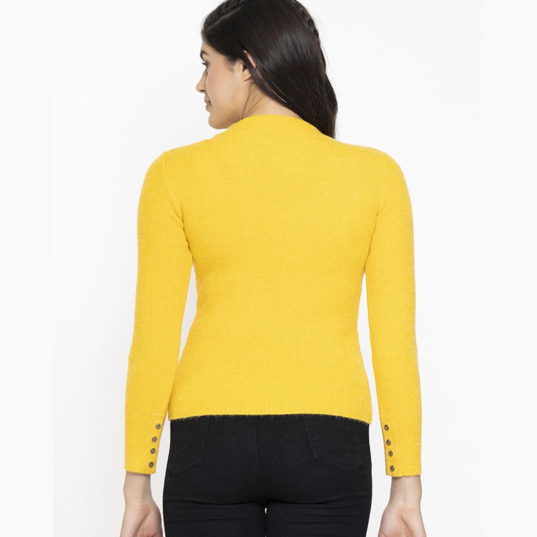 Yellow Solid Pullover