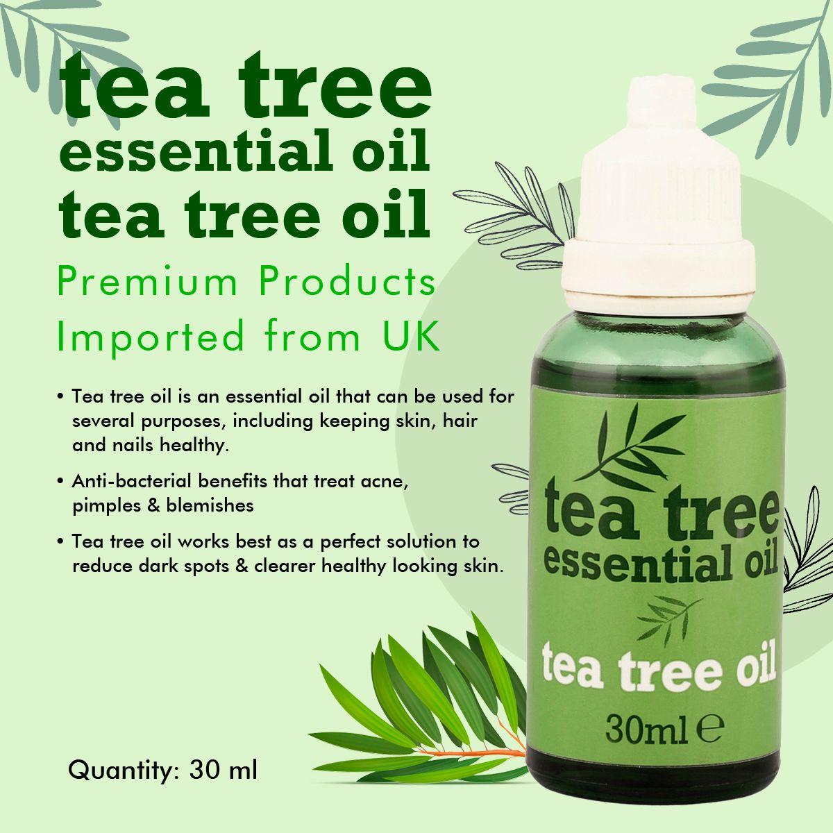 Tea Tree Oil | Tea Tree Essential Oil for Hair, Skin and Face Care - 100% Pure (30 ml)